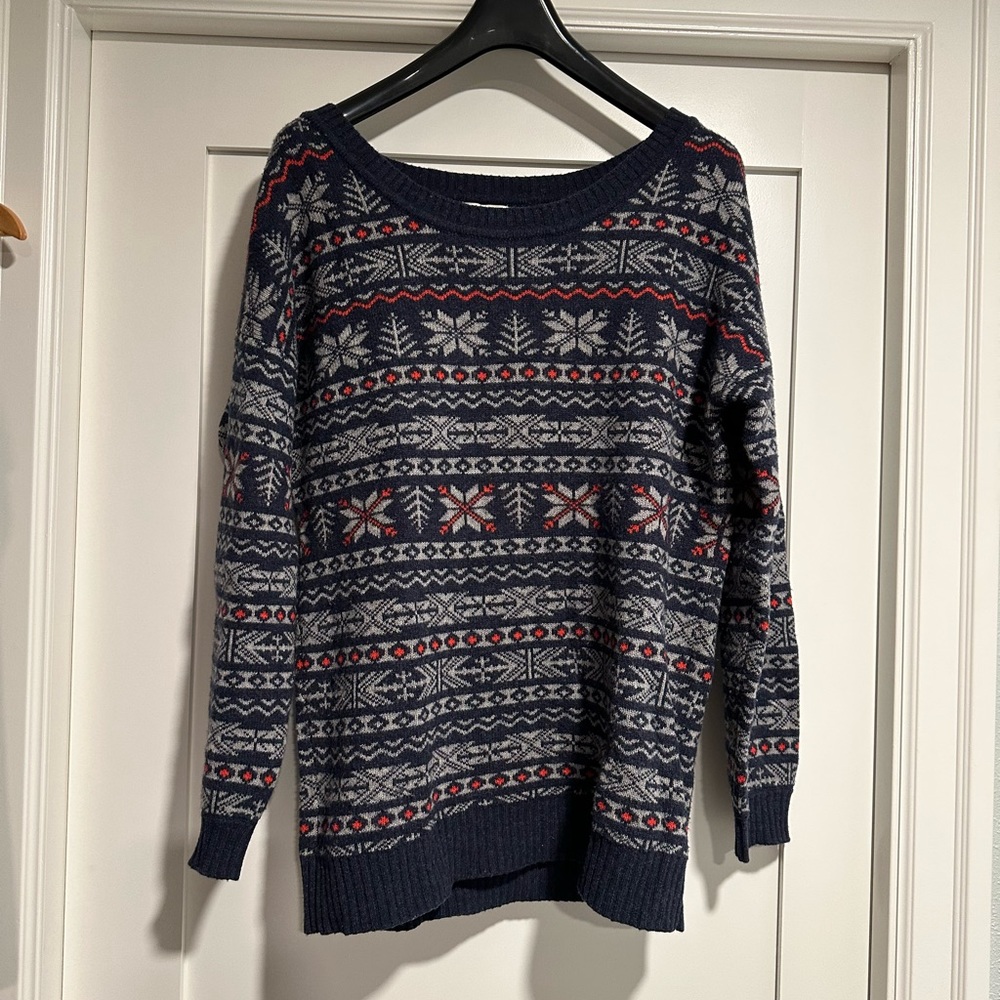 Joie wool + cashmere sweater. Scoop neck, long cut, great for maternity!